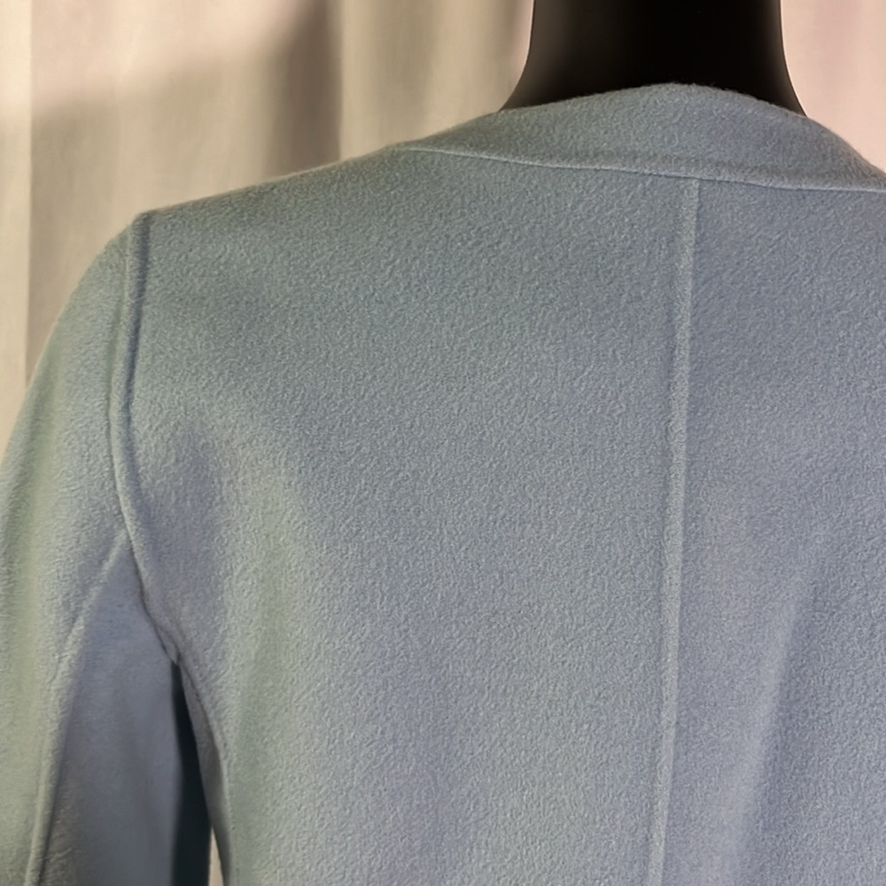 NWT Talbots Pastel Blue Ruffle Front Grace Fit Wool Jacket - Picture 10 of 16